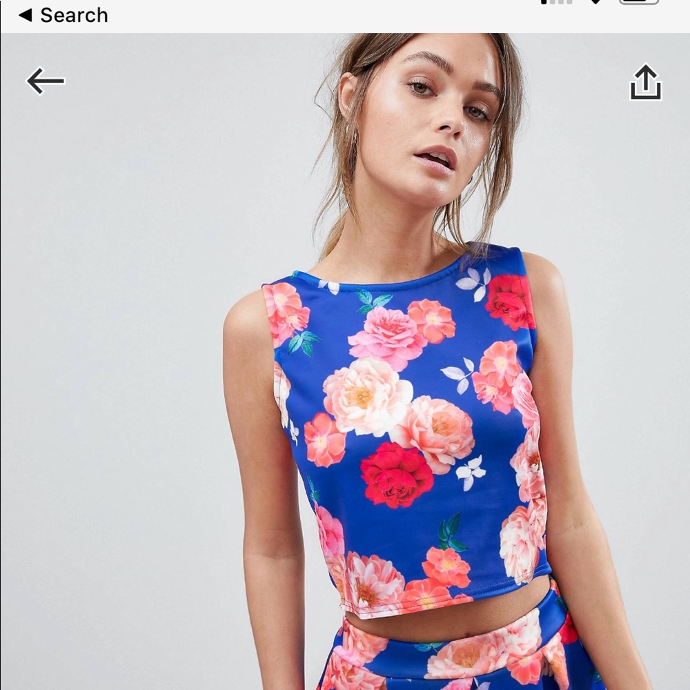 Floral crop top